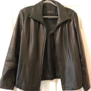 Leather jacket - black